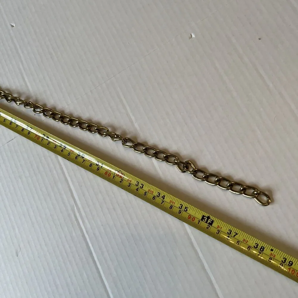 Chain Belt Size S-M Hammered Brass Conchos Beads
